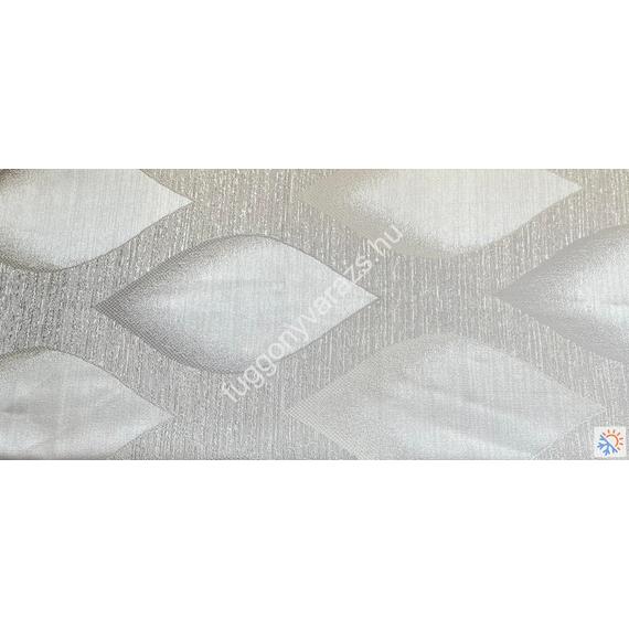 Törtfehér-ezüst cseppmintás thermo falvédő 200x65 cm