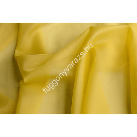 Sárga színű fényáteresztő voile függöny 180 cm magas