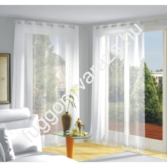 Egyszínű fehér voile készfüggöny 150x200 cm méretben