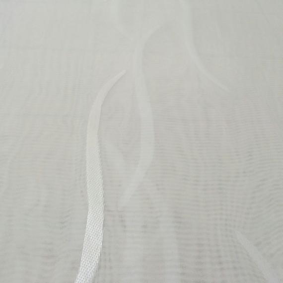 Hullámmintás fehér voile készfüggöny 240x240 cm méretben
